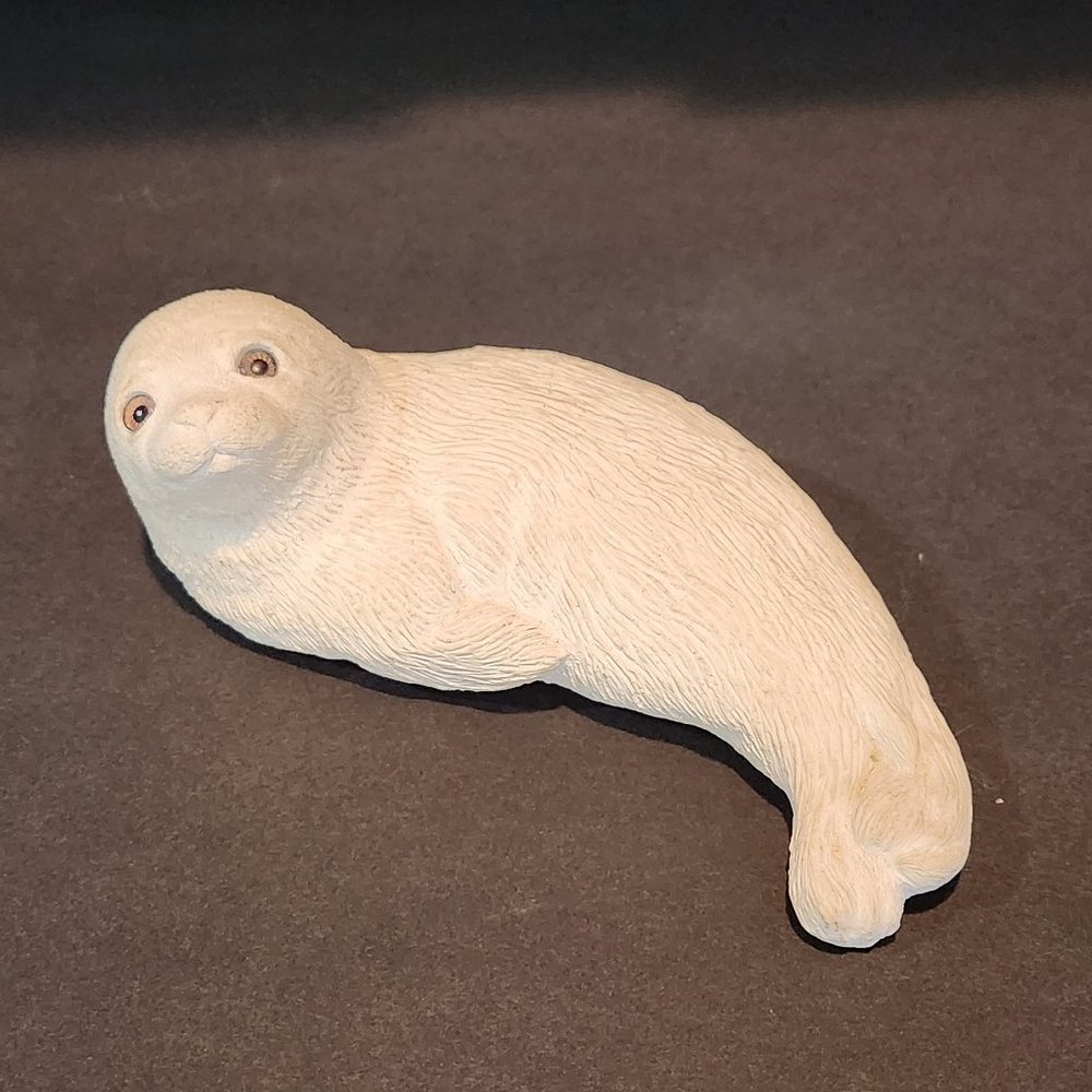 Vintage Sandcast Harp Seal Figure